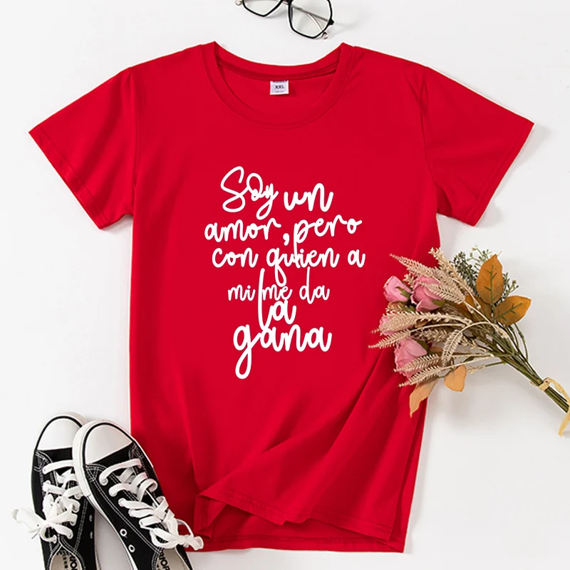 Spanish Phrase camiseta mujer Short sleeve Women T-shirts Aesthetic Graphic Print clothes shirts lady tshirt mujer camisetas