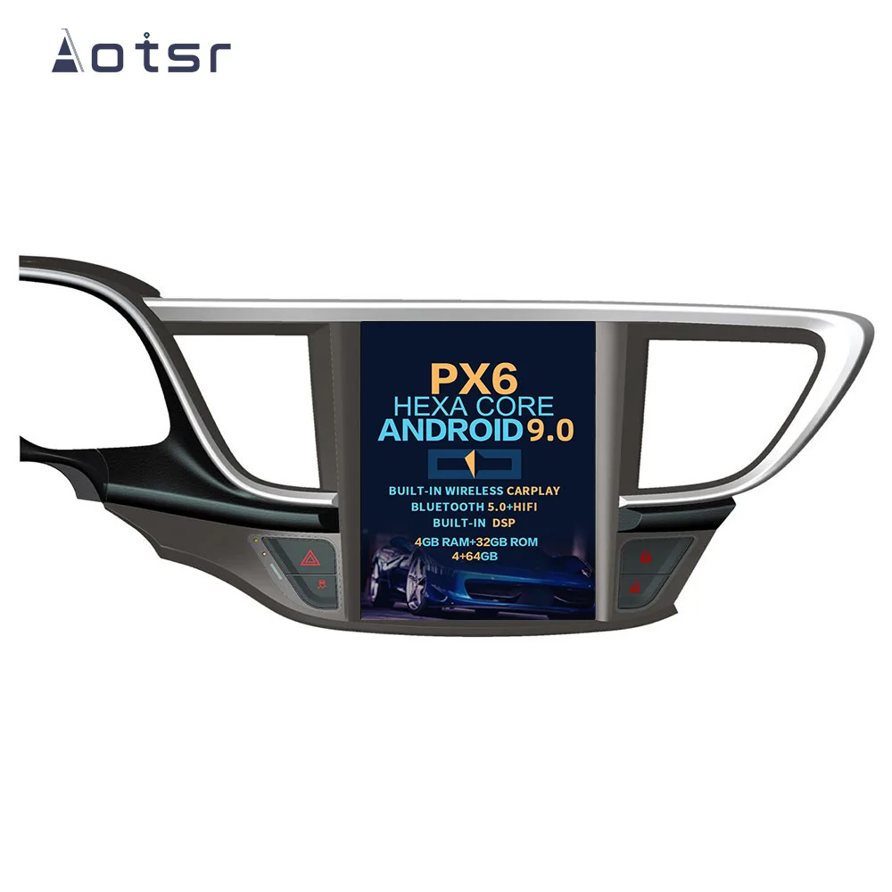 

AOTSR Android 9 Car Radio Coche Tesla Style Autoradio For Buick Hideo 2015 - 2018 GPS Navigation DSP 64G Carplay IPS Auto stereo