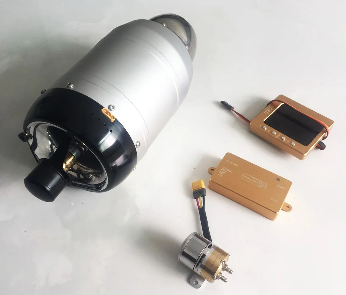 10Kg thrust model airplane micro-turbojet engine/brushless motor/automatically restart after flameout 40000rpm~135,000rpm