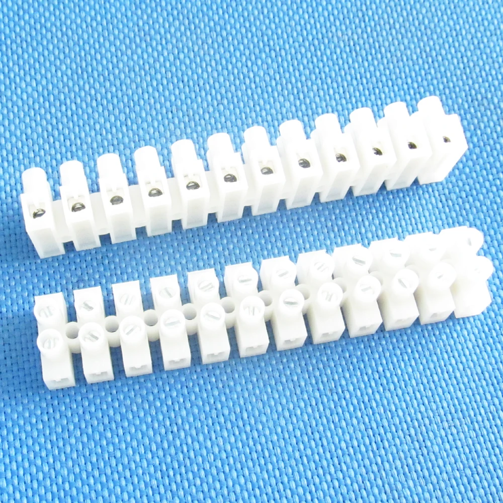 1pc Electrical 12 Way Barrier Terminal Strip Block Pitch 8mm 5A 450V 22-12AWG