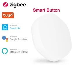 Tuya Zigbee 3.0 Smart Button Wireless Scene Switch Button Control collegamento multi-scene Smart Switch funziona con Tuya Zigbee Gateway