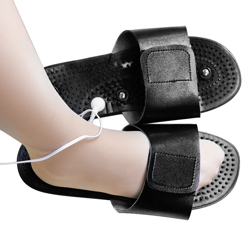 Electro Foot Massager Slippers for Electrical TENS Electrode Gloves Therapy Massager with 2.5mm Connector Electrode Cable Wire