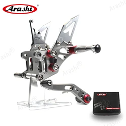 Arashi GSX-R1000 2017 - 2023 CNC Adjustable Footrests Pegs Rider Rearset Footrest For SUZUKI GSXR1000 GSXR 1000 2018 2019 2020