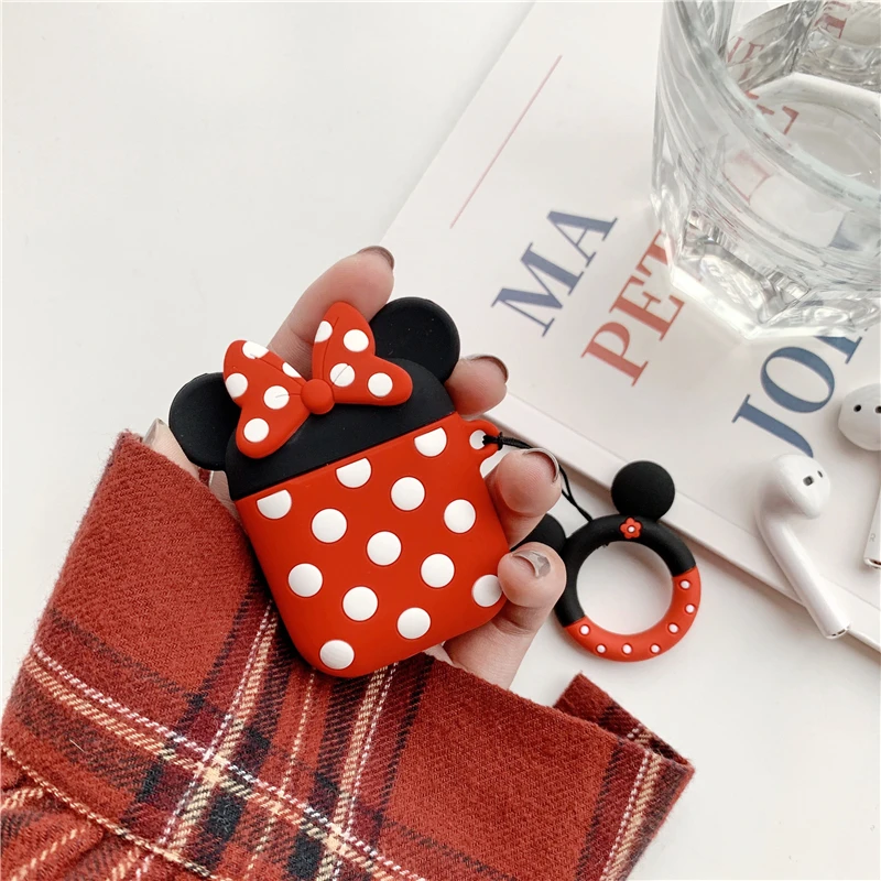 Cute Polka Dots Bow Silicone Case For Apple AirPods 2 3 Pro Pro2 Earphone Charging Headphones Case Airpods Protect Cover