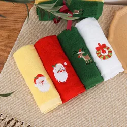 Soft Cotton Towels  Merry Christmas Santa Claus Hand Towels 32x45cm Absorbent Hand Bath Towels for Home Hotel Bathroom