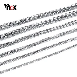 Vnox Men's Spiga Chain Necklace Color Stainless Steel Wheat Long Necklace Colar Masculino Rapper Hip Hop Italy Jewelry