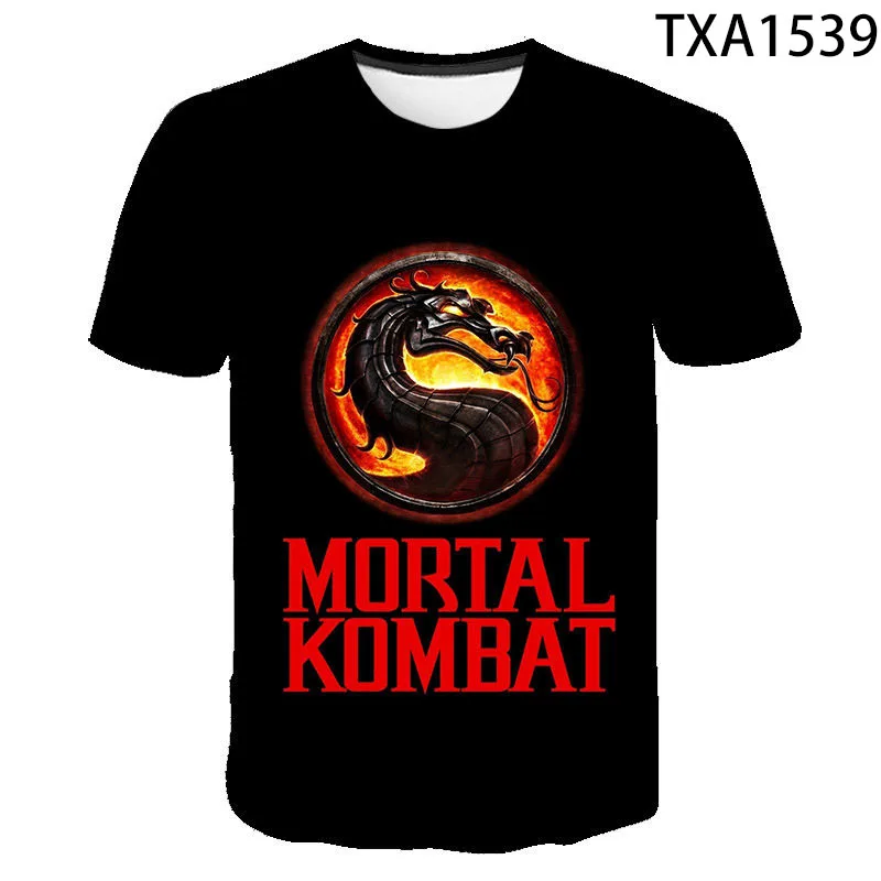 New Summer Style Mortal Kombat 3D Print T Shirt Men Women Tops Fashion Short Sleeve T-shirt Streetwear Cool Boy Girl Game MK Tee