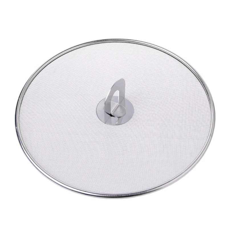 P82C Stainless Steel Cover Lid Oil Proofing Frying Pan Splatter Screen Spill Proof