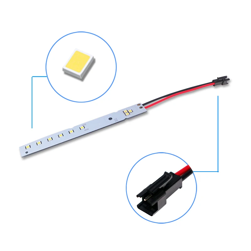 2pcs Xenon White /Ice Blue /Red LED Strips Eyelid Eyebrow Mod Headlight Retrofit For 2008-2010 BMW E60 LCI (facelift) 5 Series