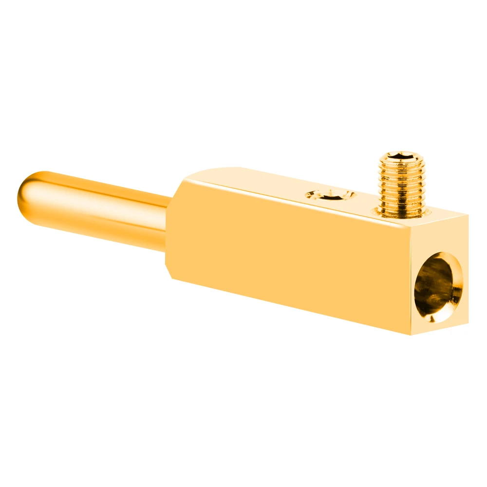 Par Monosaudio E104G/F104G cobre puro chapado en oro versión UE enchufe de alimentación conector macho europeo + enchufe hembra IEC