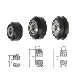 10pcs CNC Wheels Plastic POM Small&Big Passive Round wheel perlin wheel & V-type for V-Slot C-Beam 3d printer parts