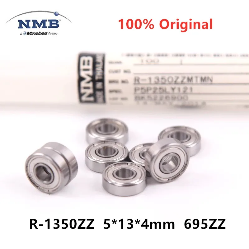 50 Stück Original NMB Minebea Lager R-1350ZZ 5*13*4mm 695ZZ Hochgeschwindigkeits-Miniatur-Kugellager 1350 695 5x13x4 mm – Detail 1