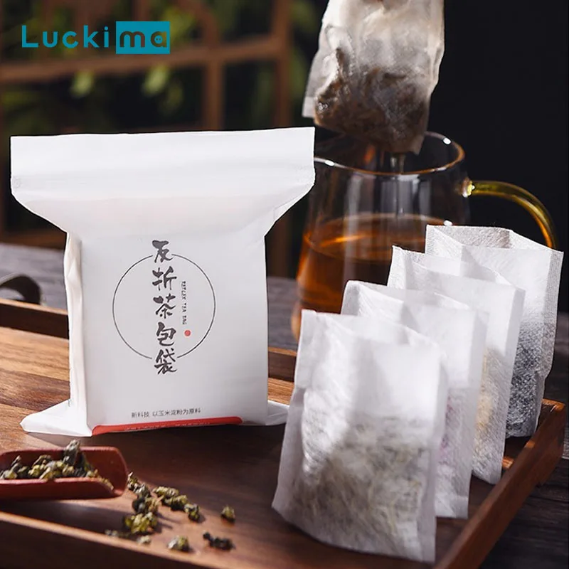 

100Pcs/Set Disposable Tea Bags 7*9cm 8*8cm Empty Scented Drawstring Pouch Bag 2 Styles Tea Filter Bags Non-woven Tea Infuser