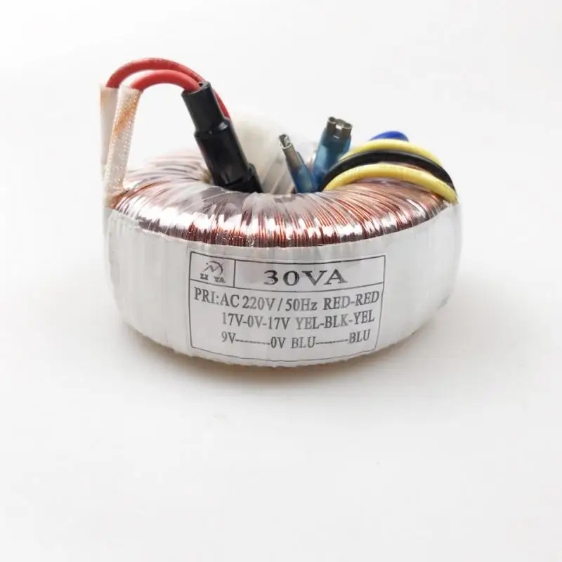 30W toroidal transformer 220V to double 17V single 9V power amplifier audio X-5 front stage 50/60Hz