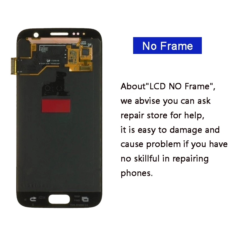 5.1“SUPER AMOLED LCD For Samsung S7 G930 SM-G930F LCD Display Touch Screen Digitizer With Frame For Samsung S7 LCD Replacement image 3