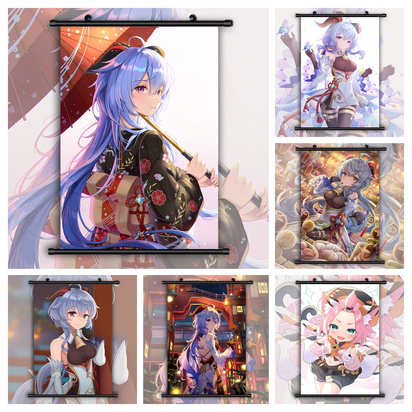 Full Diamond Embroidery Animation Genshin Impact Ganyu Diona Diamond Mosaic Diamond Painting Cross Stitch Kit Home Decor