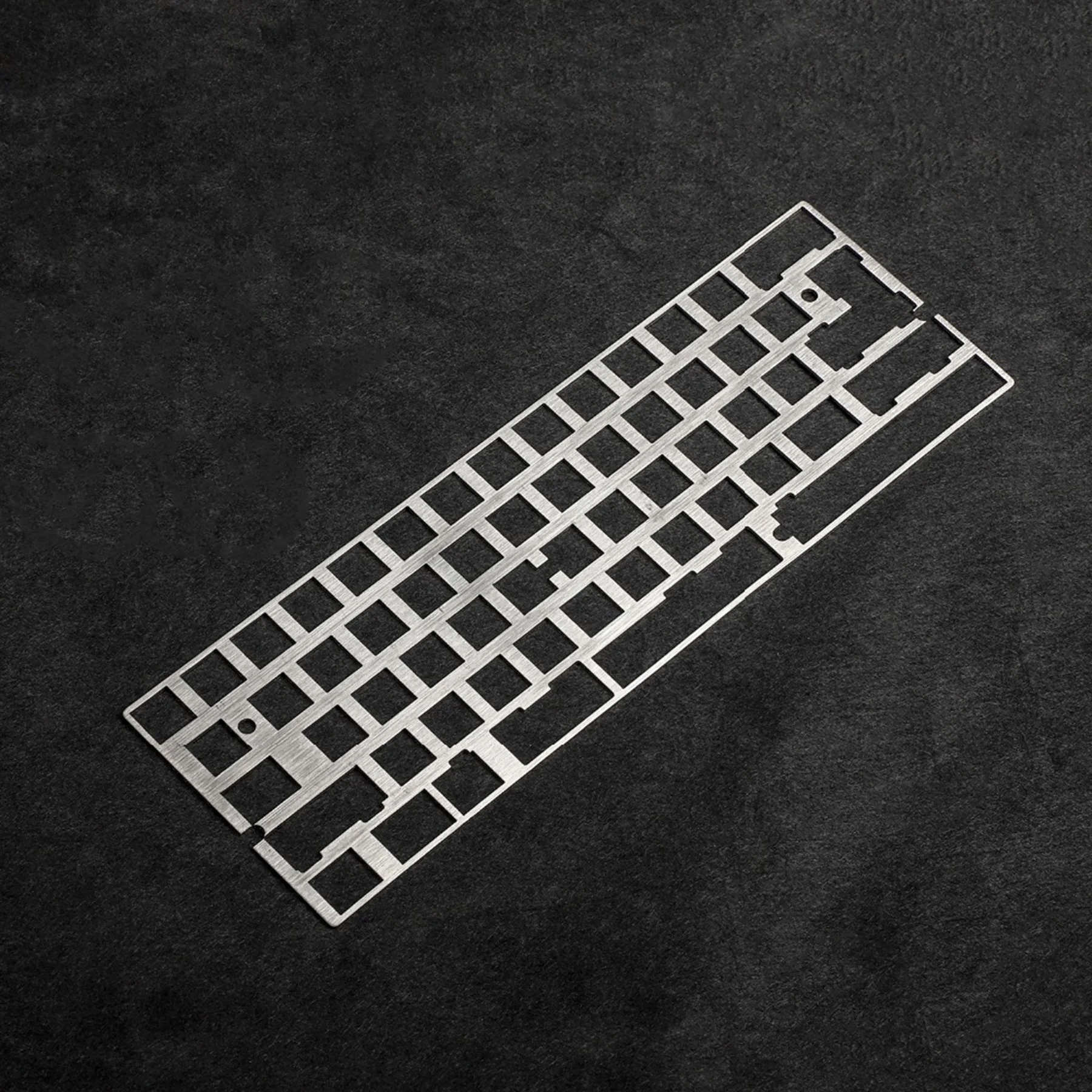 60% 61 64 diseño Alu Steel 2U 2.25U Placa de cambio para QMK GH60 DZ60 XD64 BM60 Bface Teclado mecánico YMD64 teclado para juegos