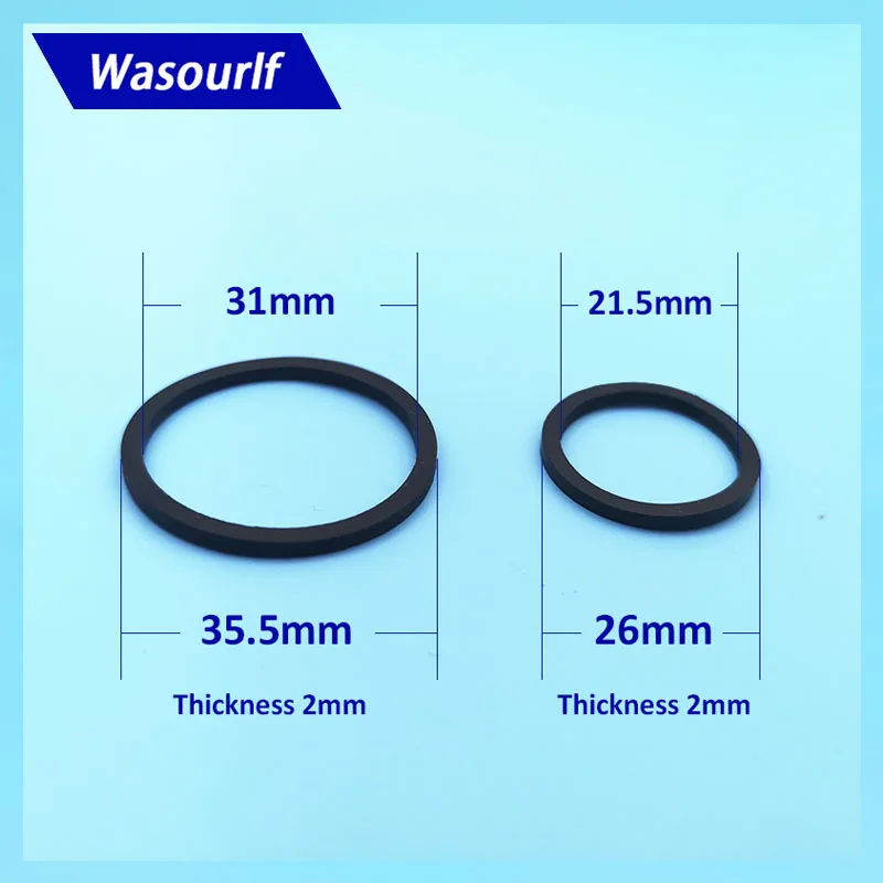 Wasourlf 5 Pieces Round Flat Gasket 35.5 26mm Diameter Pipe Machine Rubber Ring Hermetic Seal Water Bathroom Faucet Accessory