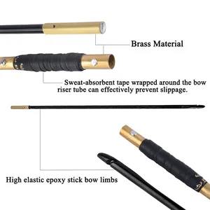 القوس الطويل المنفصل التقليدي ، قوس الصيد ، رياضة الرماية ، مادة الايبوكسي العالمية ، اليد اليمنى واليسرى ، 20-70 رطلا ، 64 أعلى 6 مبيعات القوس والسهم 70 رطل - No6