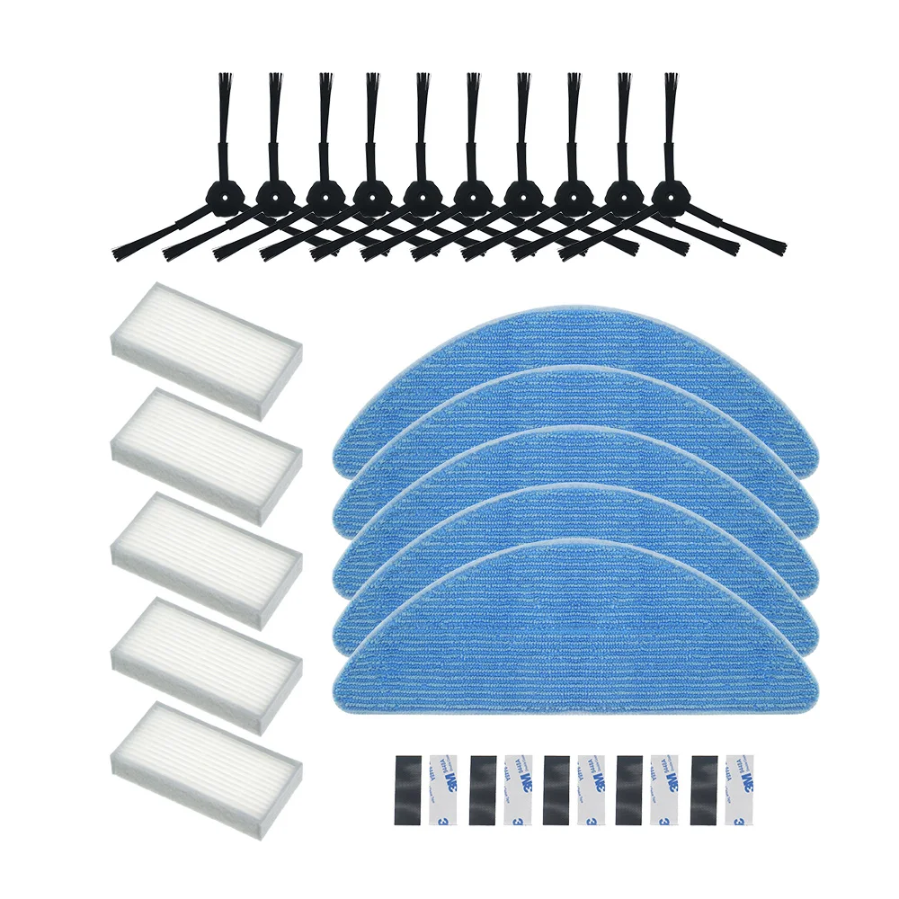 Szczotka boczna podstawowego filtr pyłowy filtr Hepa końcówka mopa dla chuwi ilife v5 v5s V3 V3s v5 pro V50 V55 x5 części do robota odkurzającego