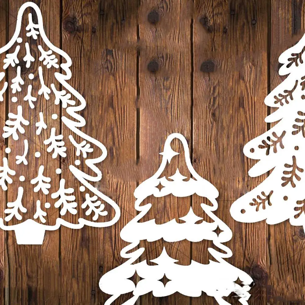 Christmas Trees Metal Cutting Dies Stencil Scrapbooking Diy Album Stamp Paper Card Embossing Decor Craft Knife Mould