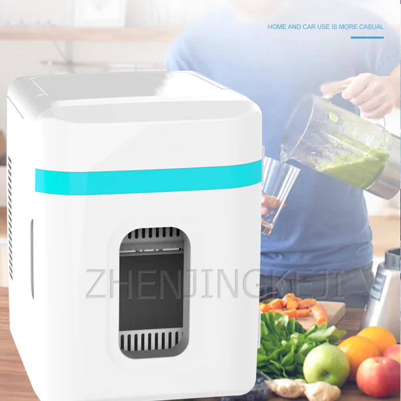 10L Small Refrigerator Home Student Cold Drink Refrigeration Appliances Fridge for Car Kitchen Travel Refrigerator Portable