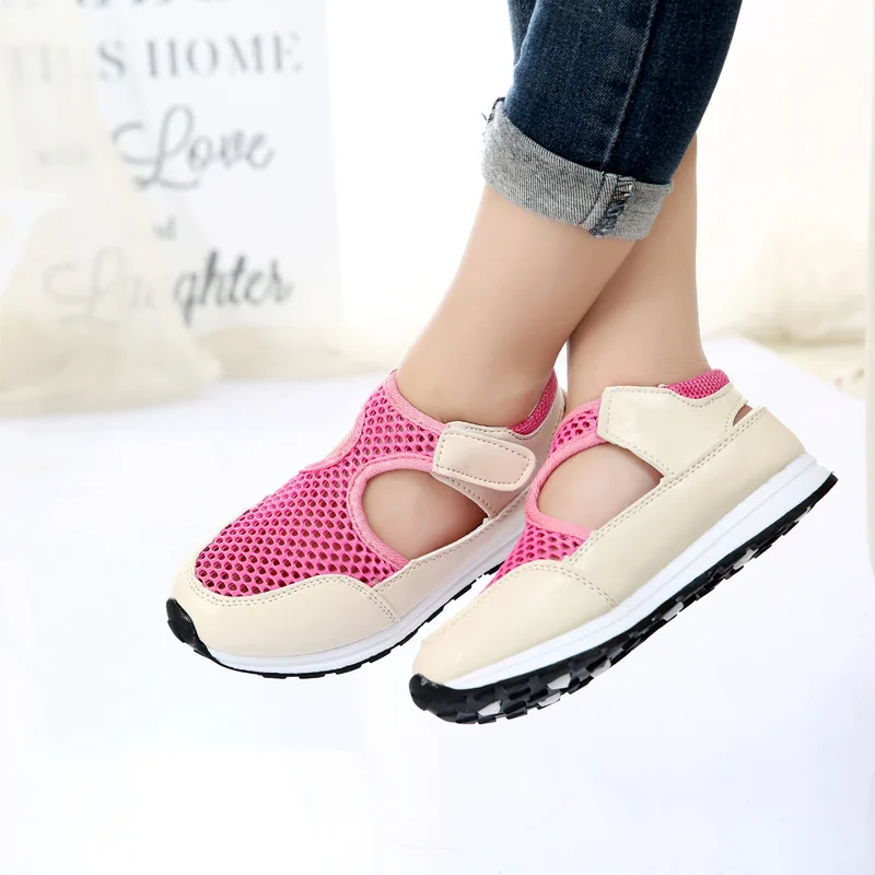 2022 Soft New Fashion Summer Children Shoes Air Mesh Boys & Girls Sandals Breathable Cut-outs Kids Sneakers Unisex EU 21-36