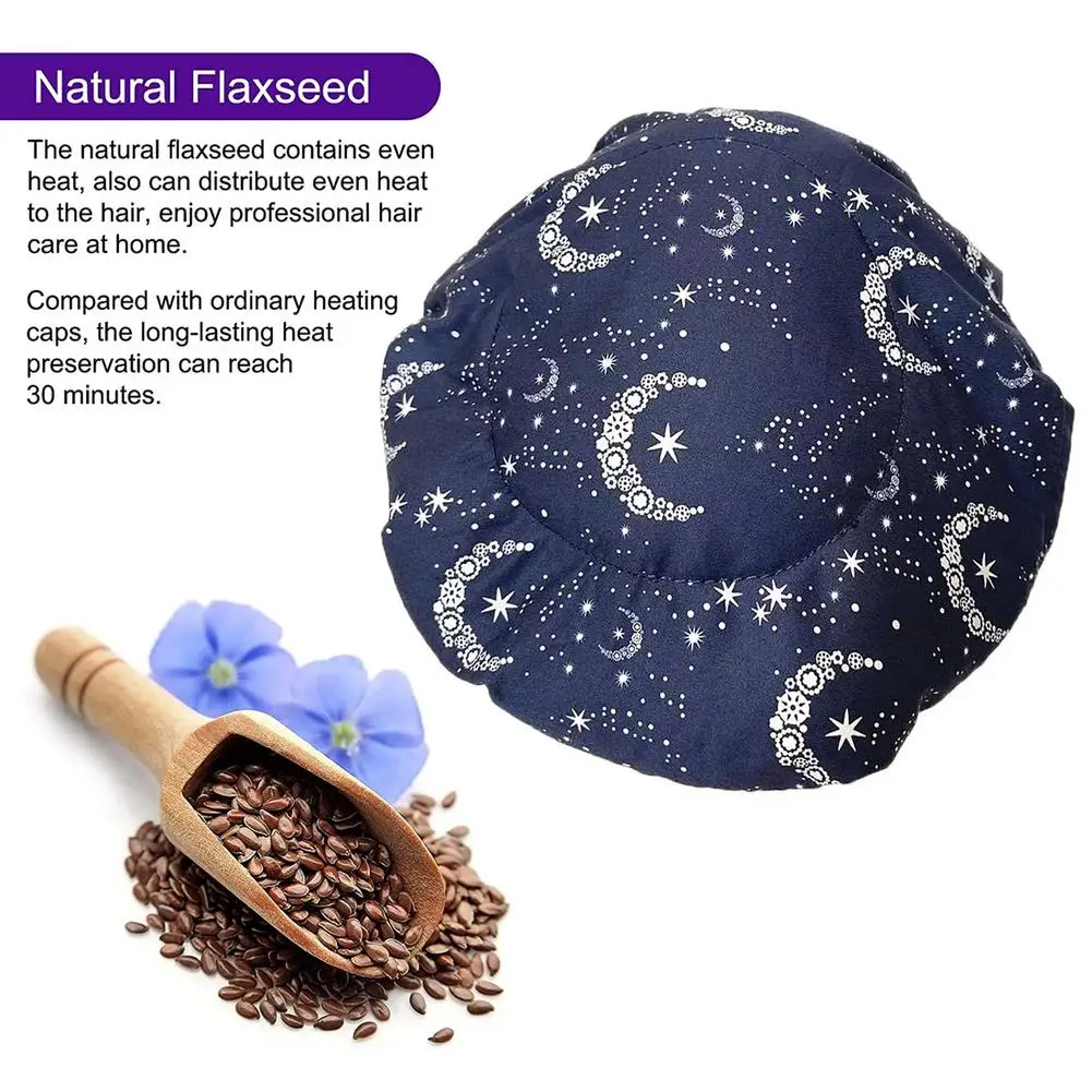 Flaxseed Baked Oil Microwavable Heating Cap Steaming Hair Styling Hair Care Deep Conditioning Thermal Heating Nursing Cap