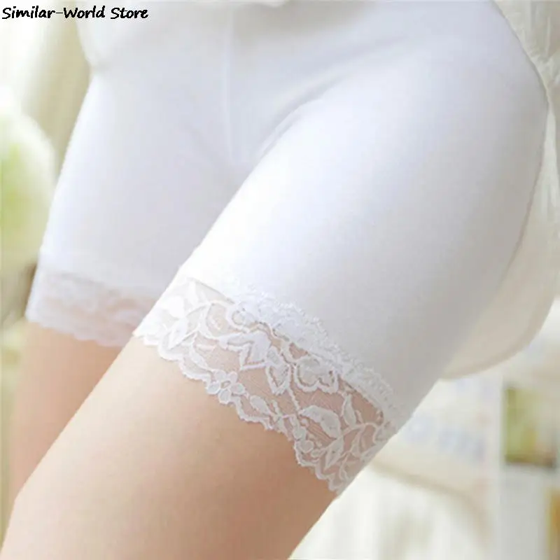 1 pc Safety shorts Women Comfortable Safety Short Pants New Summer Seamless Shorts Under Skirt Lace Underwears Modal Boxers