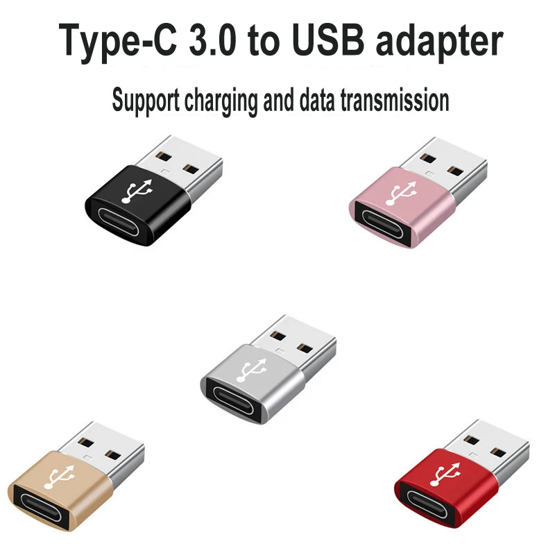 Type-C USB Female to USB 3.0 Male OTG Adapter For iPhone 12 11 Macbook Air Pods Pro Xiaomi Poco F3 F2 M3 X3 NFC USB C Connector