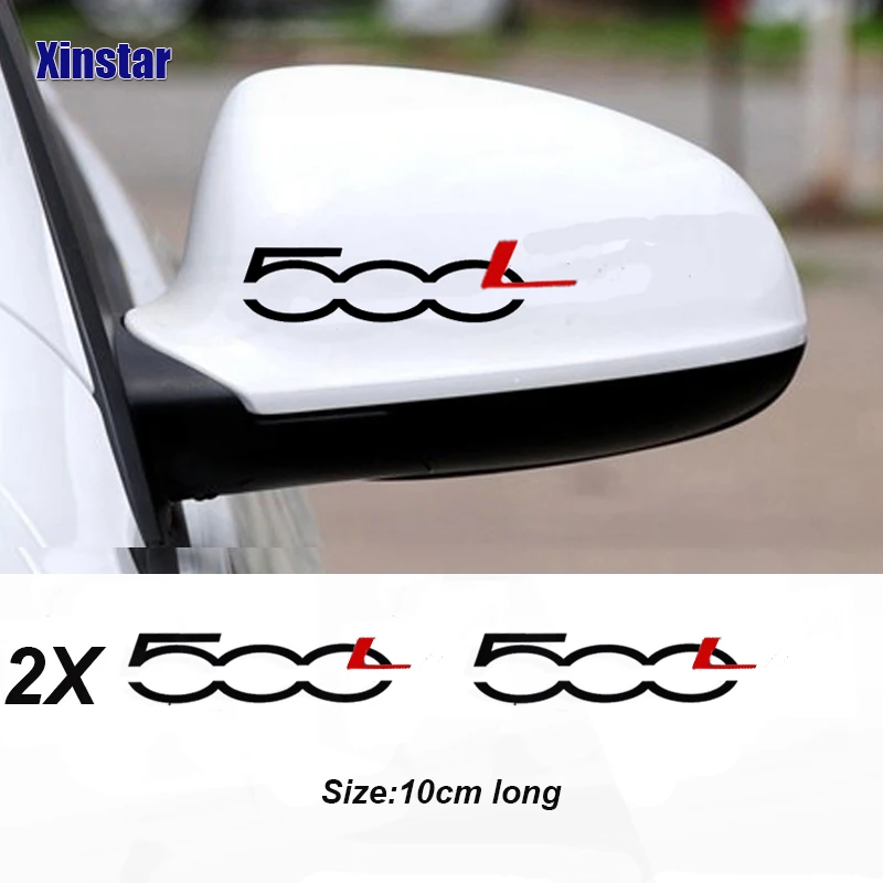 2pcs Car Rearview Mirror Sticker For Fiat 500L