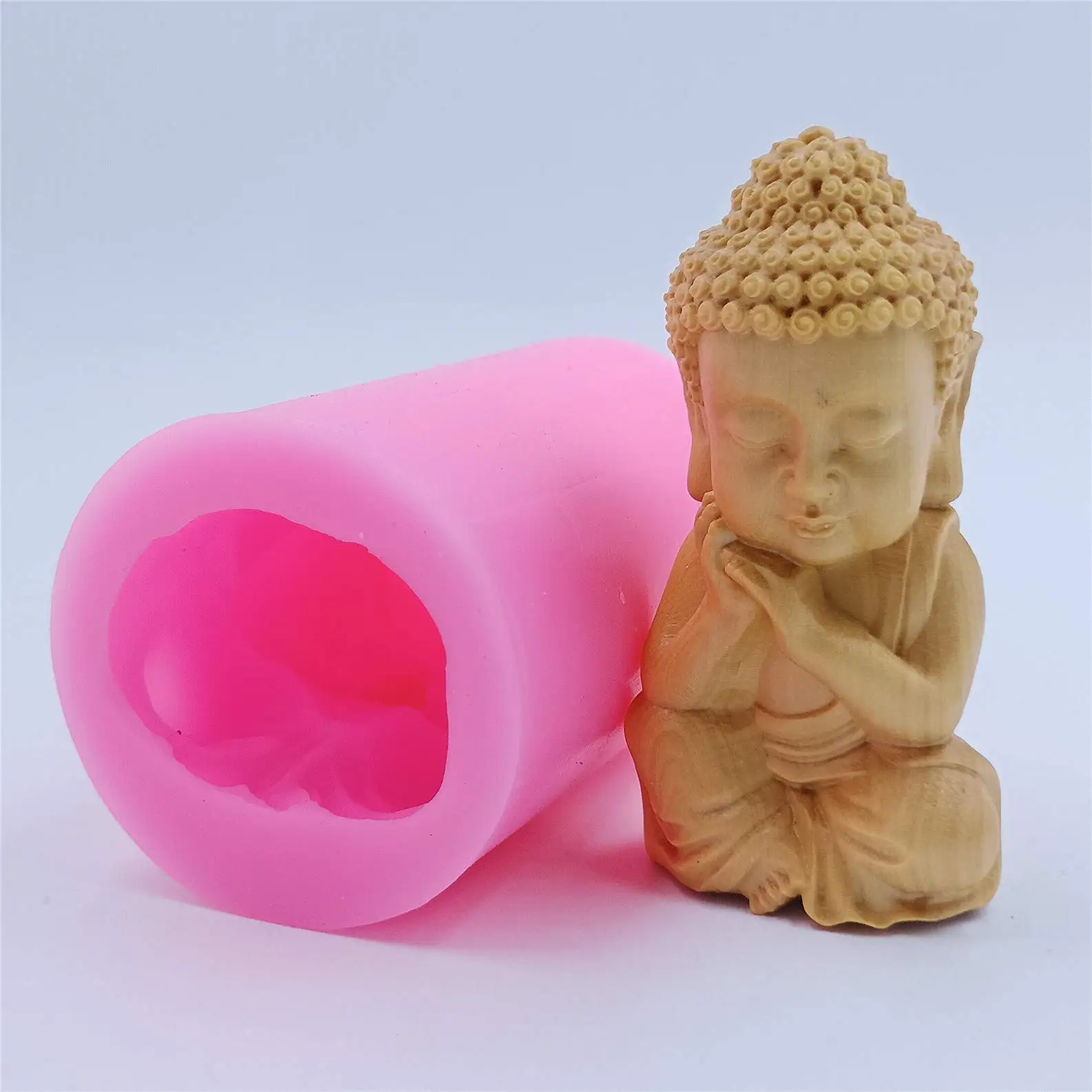 Buddha DIY Candle Silicone Molds, Wax Mould, Decorated Epoxy Craft Molds, Gypsum Plaster Crafts