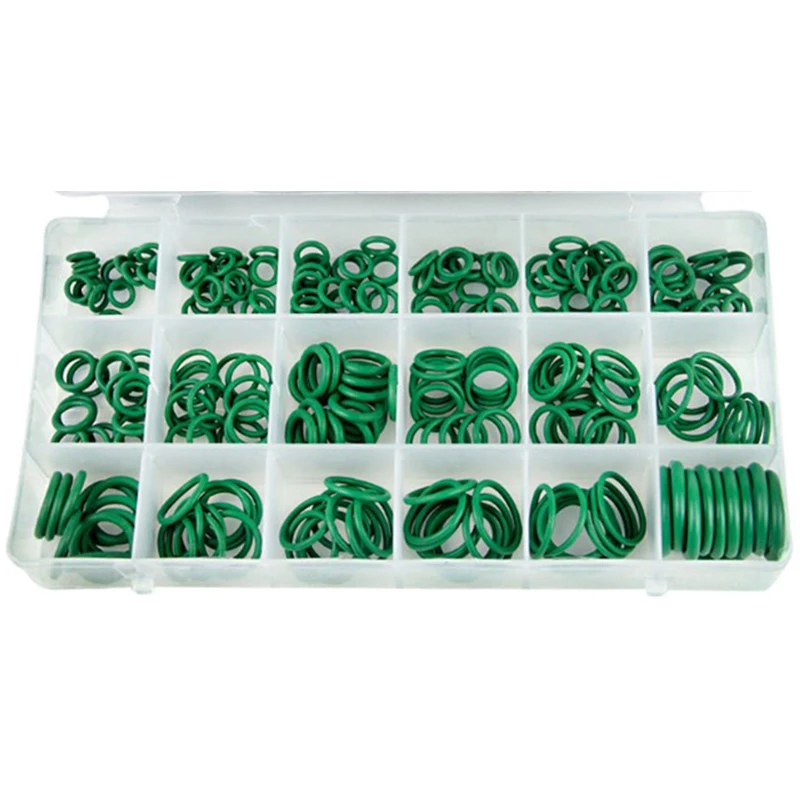 530Pcs Car R134A Car O-Ring Repair Automotive Air Conditioning Repair Rubber Sealant Box Set