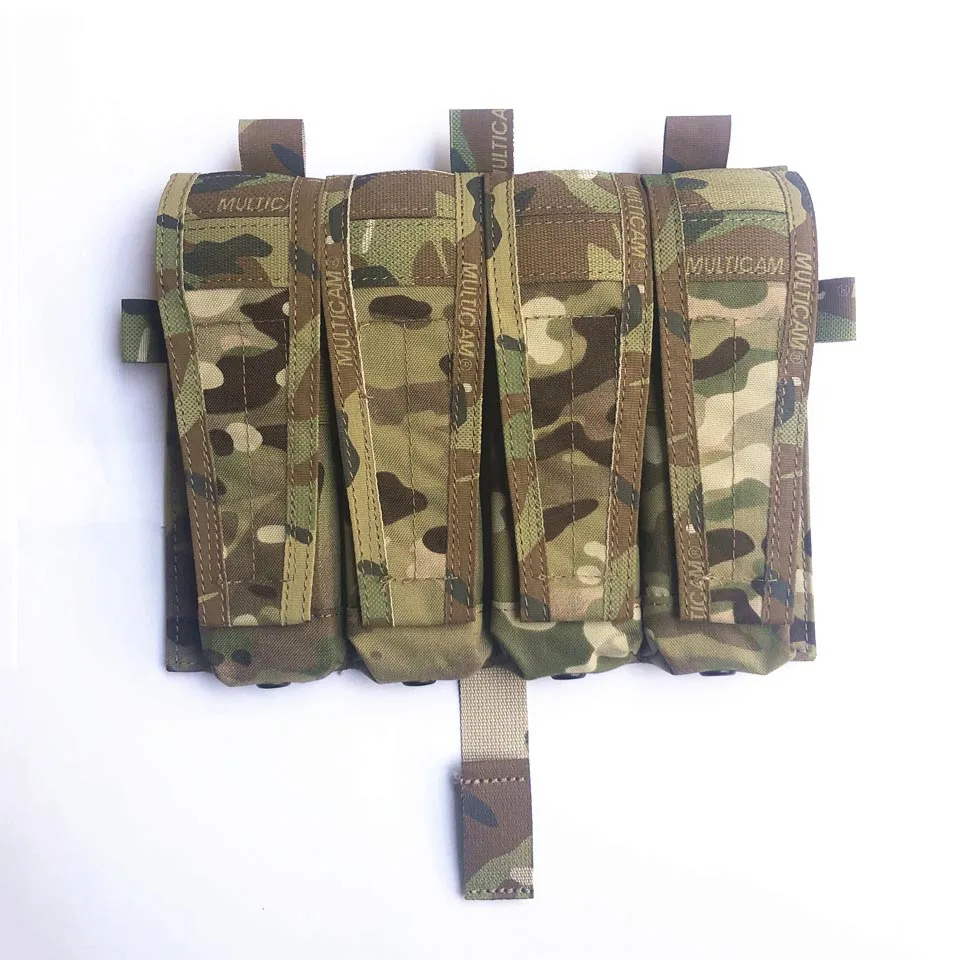 

FMA Multicam MP7 Quadruple Magazine Pouch Molle Maga for Tactical AVS JPC2.0 Vest Front Panel