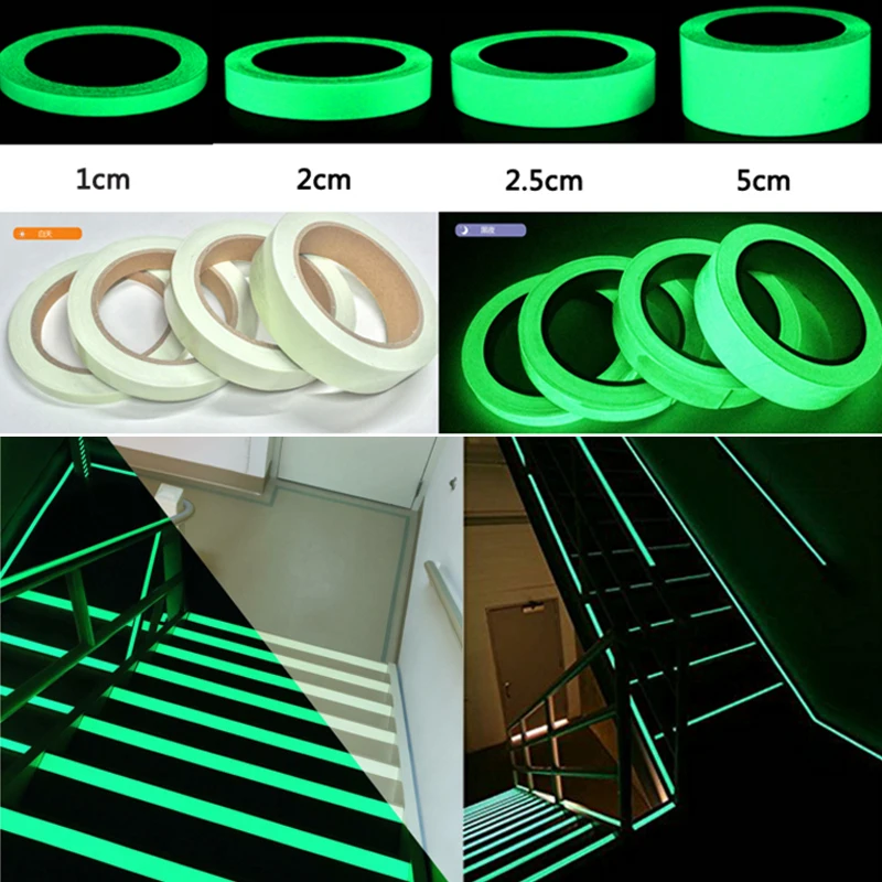 Luminance Glow Removable Waterproof Photoluminescent Glow In The Dark Safety Tape