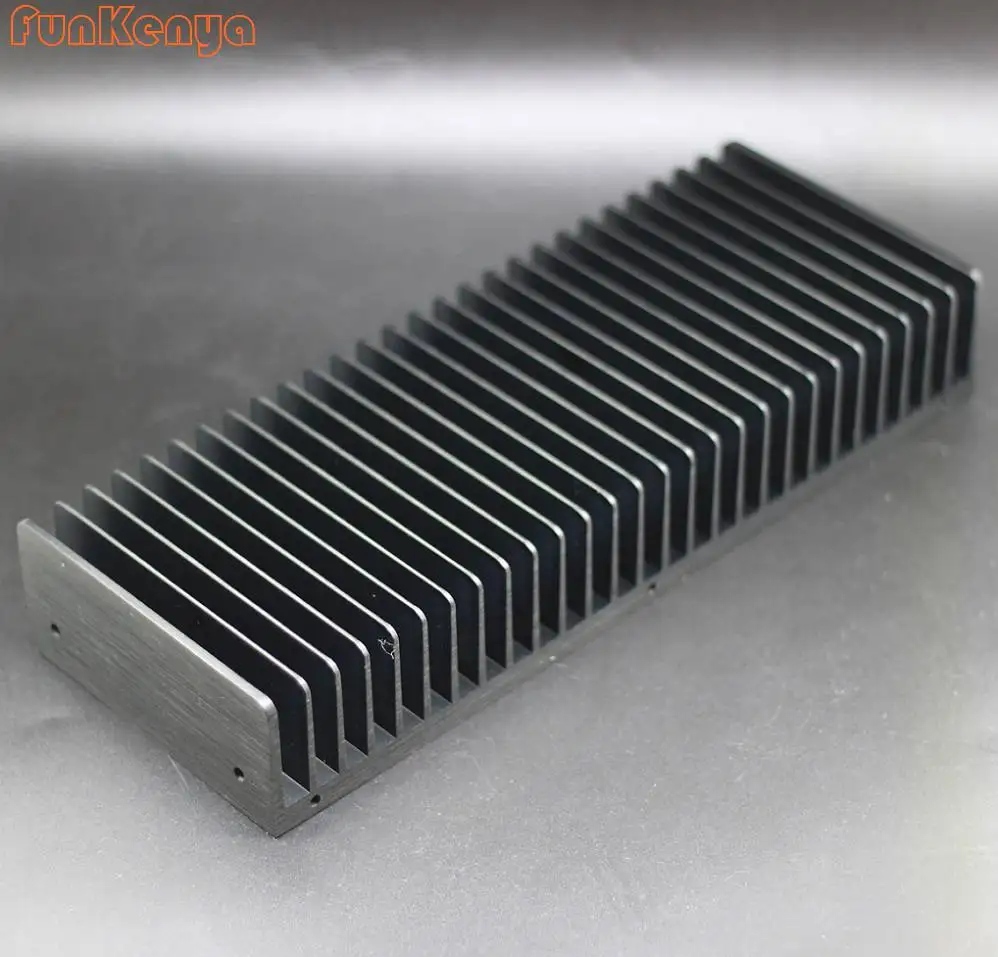 1 Piece Power Amplifier DIY Kits Heatsink Anodized Aluminum Radiator Width 300mm Thickness 50mm Height 115mm/125mm Heat Sinks