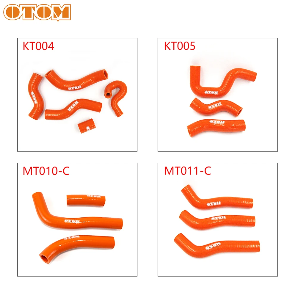 OTOM 모토크로스 오렌지 실리콘 라디에이터 호스 키트, KTM SXF XCF-W XCW EXC-F 250 450 500 용 튜브 호스, 자동차 모터 자전거 액세서리