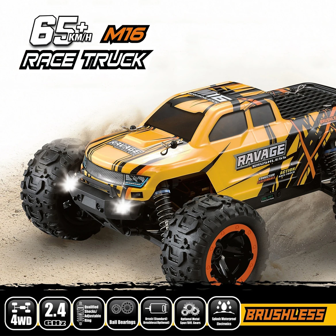 JTY Toys RC Truck 2.4G 4WD Bezszczotkowy samochód zdalnie sterowany Bigfoot Off-Road Ciężarówki wspinaczkowe Sterowane radiowo samochody dla