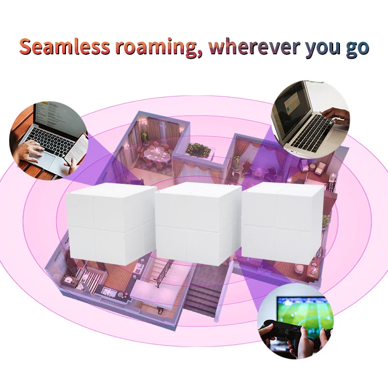 Nova GW6 Mesh WiFi Router Gesamte Hause Gigabit System Roteador mit AC1200 2,4G/5,0 GHz WiFi Wireless Repeater, APP Remote Verwalten