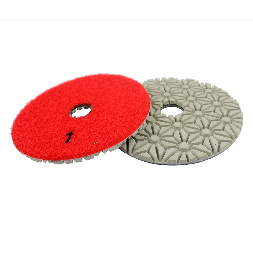 Raizi 100 mm 3 Step Wet Diamond Polishing Pads kit for Granite Marble Stone Abrasive Sanding Discs