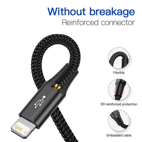 USB-кабель Baseus 3 в 1 для iPhone и Android — фото модели
