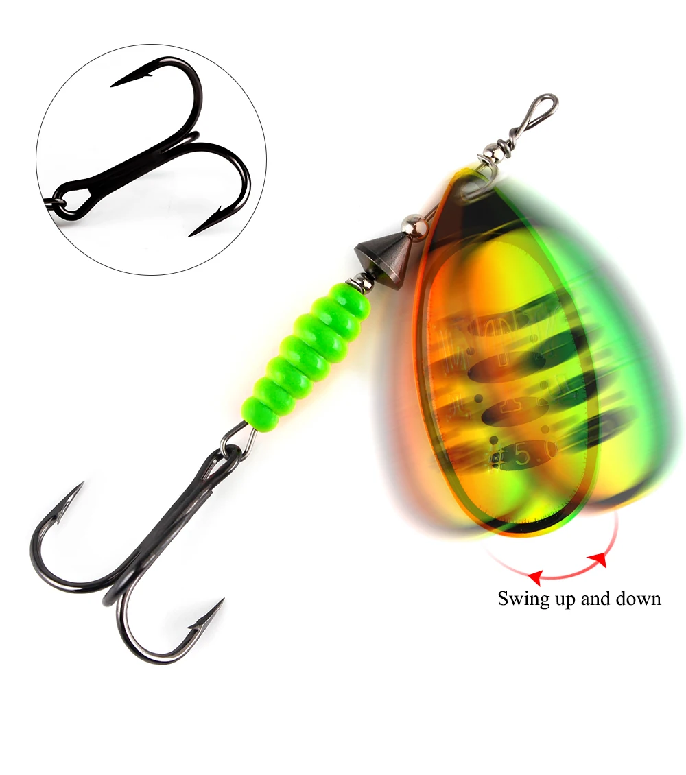 NGB Willow Spinner Köder 8,4g 12,5g 14,7g Kupfer Größe 3 # -5 # Mit 35647-BR Dreifachhaken 2 # -1/0 # Angelköder – Detail 1