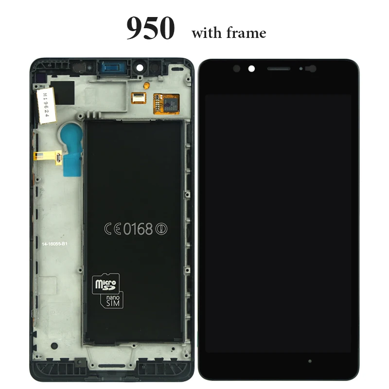 For Microsoft Nokia Lumia 950 LCD Display With Touch Screen Assembly With Frame Replacement For Lumia 950 XL LCD Screen