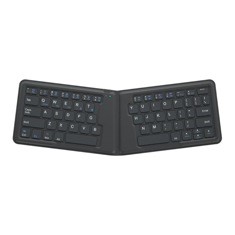 Mini Portable Foldable Keyboard PU Leather Bluetooth-compatible Keyboard 64 Keys Wireless Keyboard for phone Android Tablet PC