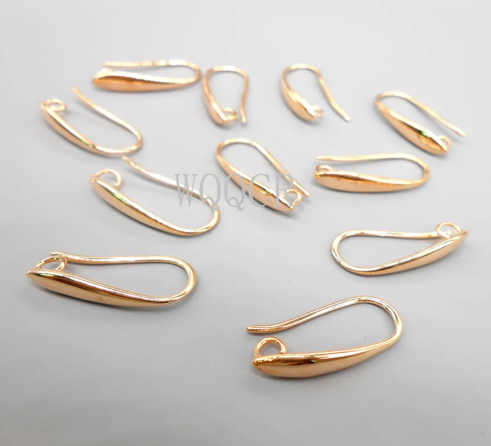 High-end quality 100pcs / Rose GOLD sterling silver craft earrings found DIY jewelry ear earrings accessories