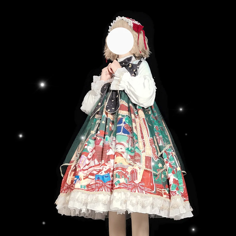 Vestido de lolita de encaje para chica, ropa de estilo vintage, con lazo, estilo victoriano, kawaii, gótico, lolita op loli