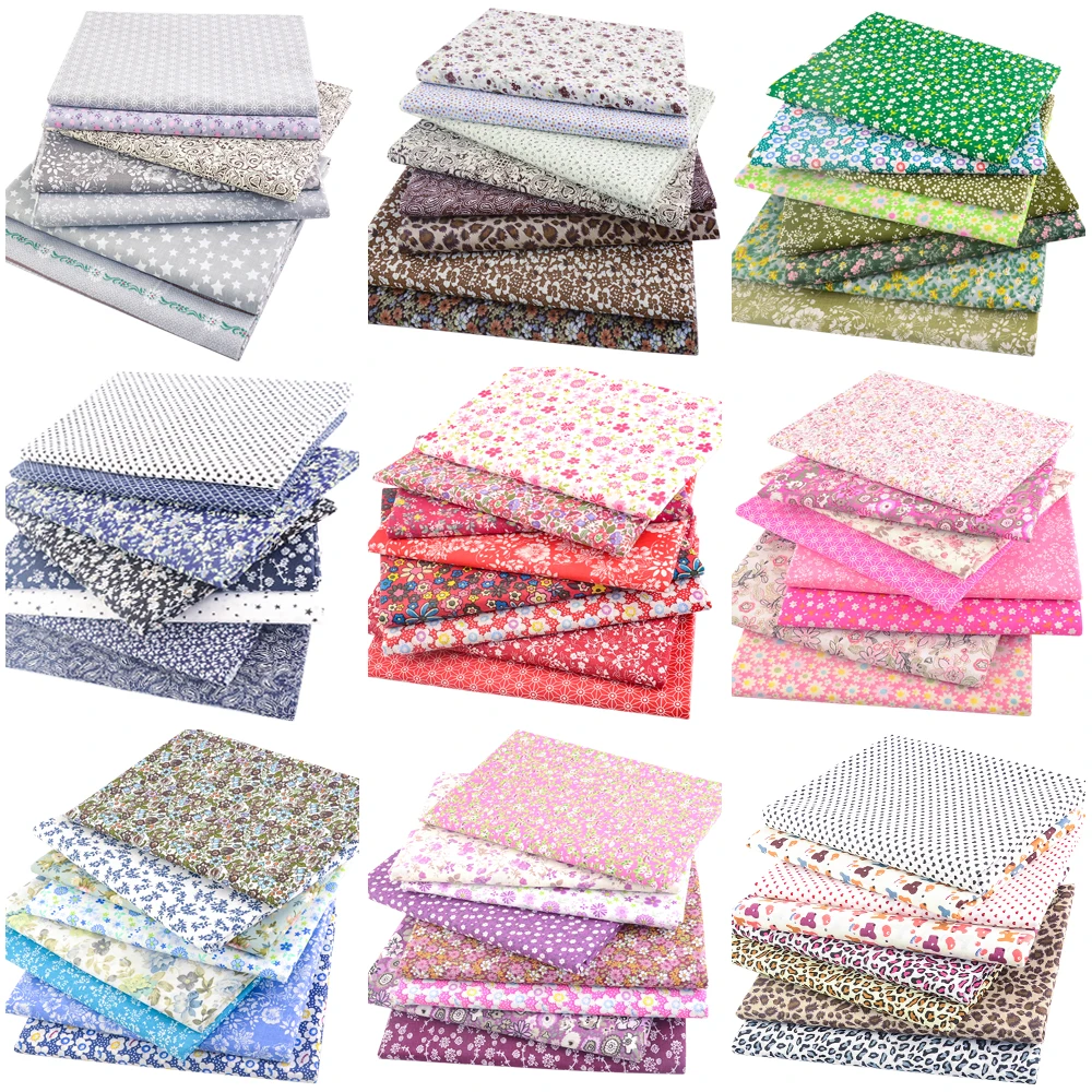 8 PCS 40x50/50cm Cotton Fabric for Patchwork Quilting Patchwork Fabric Fat Quarter Bundle DIY for Quilting Patchwork Cushions