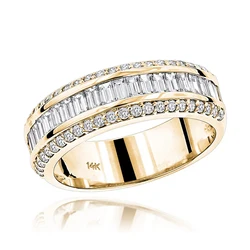 Milangirl Ladies Women's Gold Color Inlaid Crystal Rhinestone Zircon Female Ring for Women Party Jewelry Accessories Size 5-11