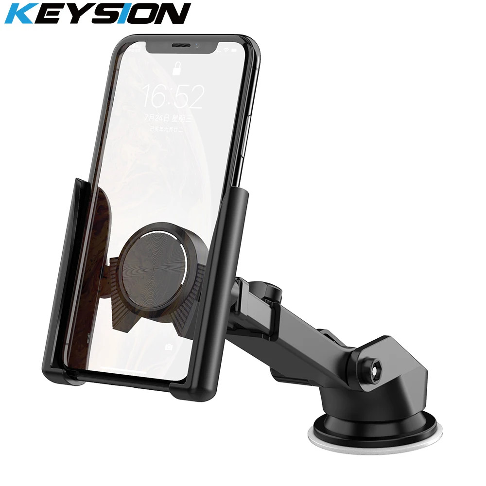 

KEYSION Universal long section Gravity Car Phone Holder For iPhone Samsung Windshield Mount Phone Stand for Xiaomi OPPO Huawei