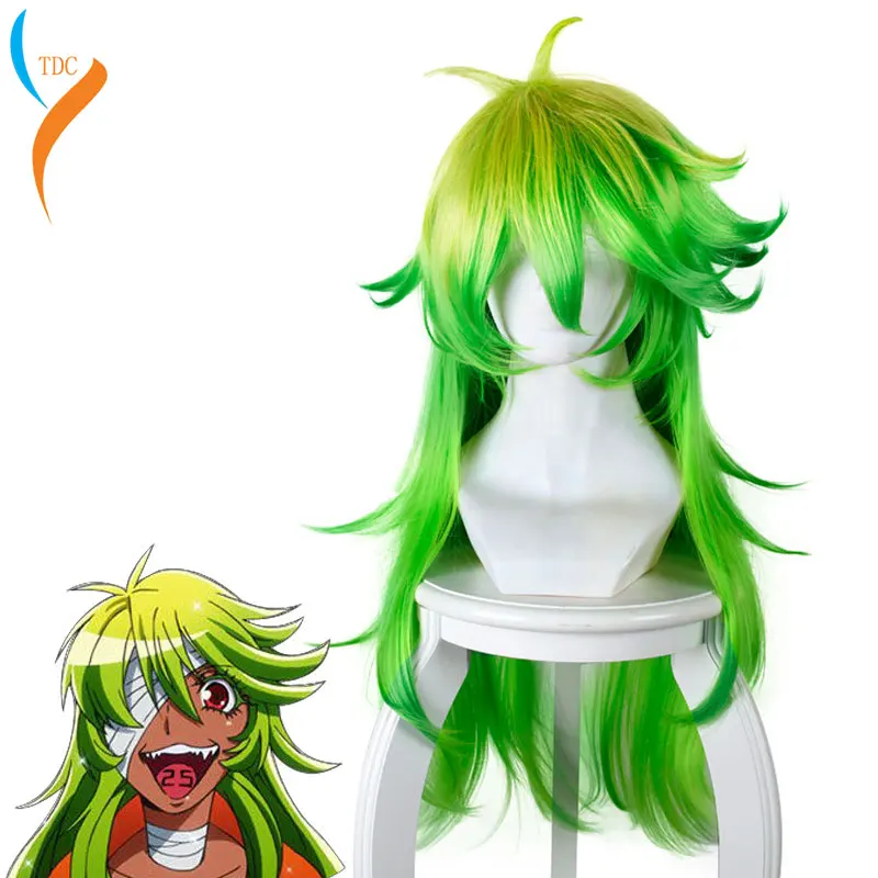 The NUMBERS Niko cosplay wig Niko green long straight hair costumes No. 25 yellow gradient green anti-warp cosplay long hair